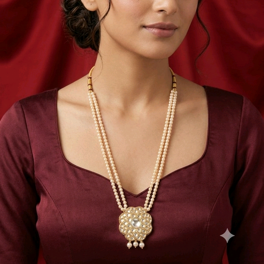 Thappa Jadau Kundan Nacklace